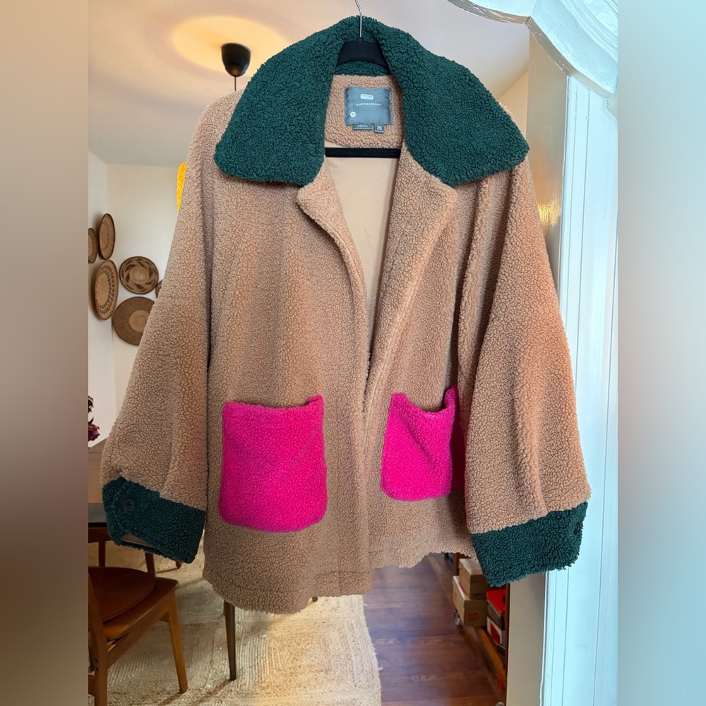 Anthropologie Oversized Color-block Jacket